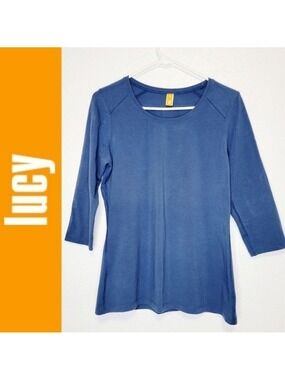 Sale 4/$30 Lucy Athletic Top Navy Blue 3/4 Sleeve Women's Size Medium